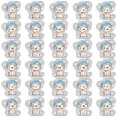 飛行機パイロットテディベア封筒クローズ2" シール (正面)