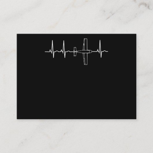 飛行機パイロットパイロットの飛んでいる心臓贈与 名刺 (正面)
