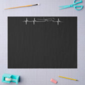 飛行機パイロットパイロット心拍 薄葉紙 (クラフト)