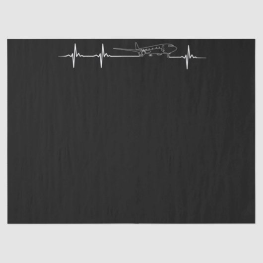 飛行機パイロットパイロット心拍 薄葉紙 (正面)