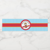 飛行機パイロットパーソナライズされたボーイ誕生日 ペットボトルラベル (シングルラベル)