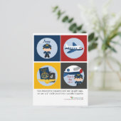 飛行機パイロットパーティーカップケーキトッパー ポストカード (スタンド正面)