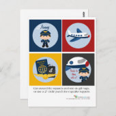 飛行機パイロットパーティーカップケーキトッパー ポストカード (正面/裏面)