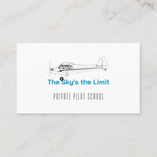 飛行機パイロット学校 | インストラクター 名刺 (正面)