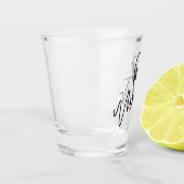 飛行機パイロット心拍飛んでいる ショットグラス (左)