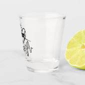 飛行機パイロット心拍飛んでいる ショットグラス (右)