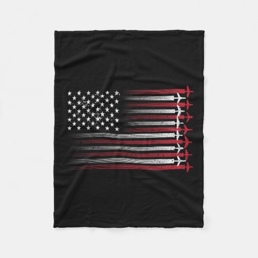 飛行機パイロット男性へ芸術女性航空第4位 フリースブランケット (正面)