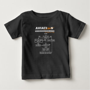 飛行機パイロット航空故障射撃、 発砲案 ベビーTシャツ