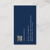 飛行機パイロット青モダン垂直 名刺 (裏面)