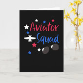 飛行機パイロット飛んでいる航カッコいい空者ギフト カード (黄色い花)