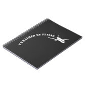 飛行機パイロット飛んでいる飛行機航空愛好家 ノートブック (左側)