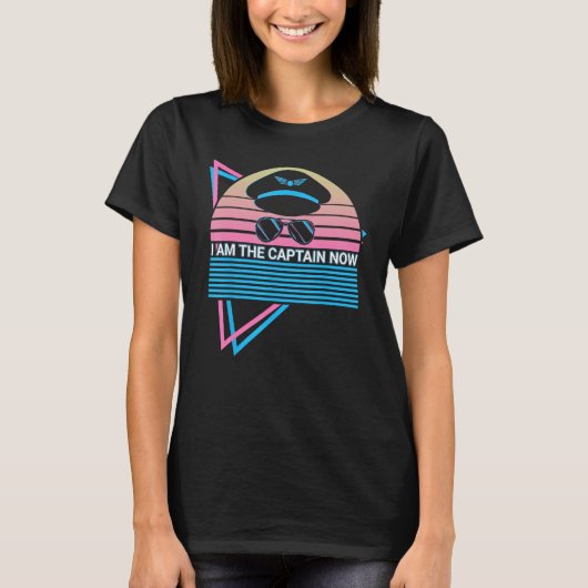 飛行機パイロット飛行機航空レトロ私はThe Capta Tシャツ (正面)