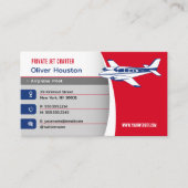 飛行機パイロット |フライト 名刺 (正面)