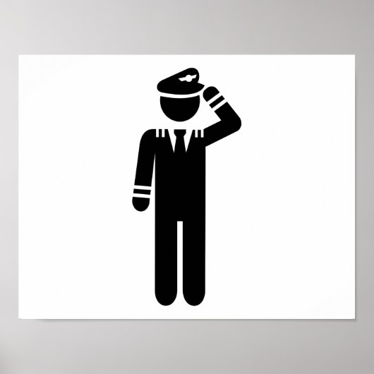 飛行機パイロット ポスター (正面)