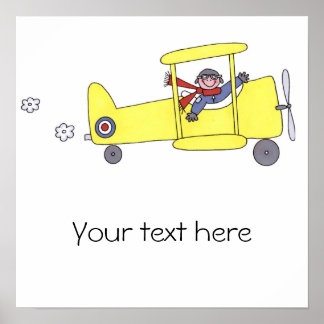 飛行機パイロット ポスター