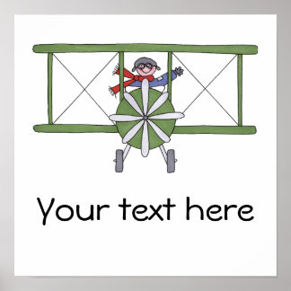 飛行機パイロット ポスター