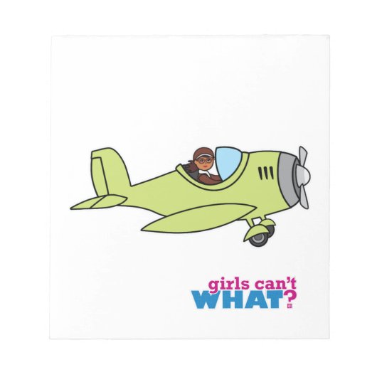 飛行機パイロット – 暗 ノートパッド (正面)