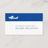 飛行機パイロット |航空 名刺 (裏面)