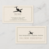 飛行機パイロット |航空 名刺 (正面/裏面)