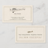 飛行機パイロット |航空 名刺 (正面/裏面)