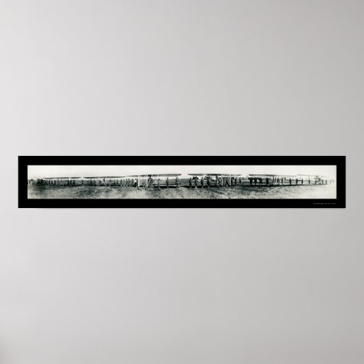 飛行機パイロットWWI写真1913 ポスター (正面)