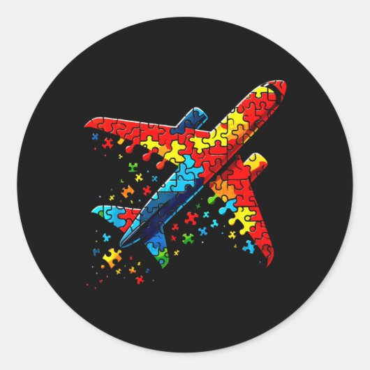 飛行機パズル ホラー パズル 子供 幼児 男の子 オーストラリア ラウンドシール (正面)