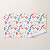 飛行機パタカラフルーンキッズバスルーム バスタオルセット (ハンドタオル)