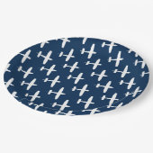 飛行機パターンicパーティー紙プレート ペーパープレート (アングル)