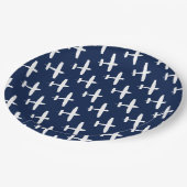 飛行機パターンicパーティー紙プレート ペーパープレート (アングル)