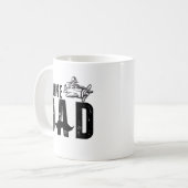 飛行機パパとヴィンテージおもしろい飛行機、父の日 コーヒーマグカップ (正面左)