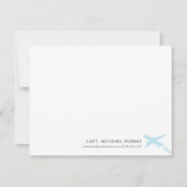 飛行機パーソナライズされたパイロット ノートカード (正面)