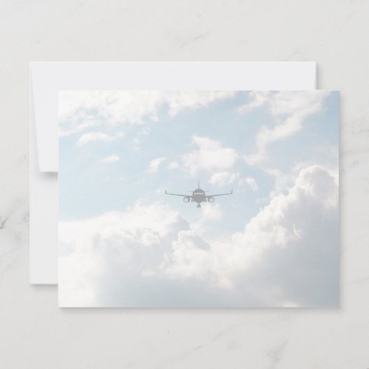 飛行機パーソナライズされたパイロット ノートカード (裏面)