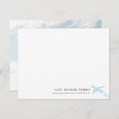 飛行機パーソナライズされたパイロット ノートカード (正面/裏面)