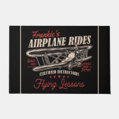 飛行機パーソナライズされた乗りレトロ飛んでいる授業 ドアマット (正面)