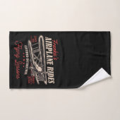 飛行機パーソナライズされた乗りレトロ飛んでいる授業 バスタオルセット (ハンドタオル)