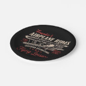 飛行機パーソナライズされた乗りレトロ飛んでいる授業 ペーパープレート (アングル)