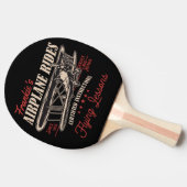 飛行機パーソナライズされた乗りレトロ飛んでいる授業 卓球ラケット (横)