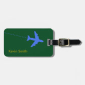 飛行機パーソナライズされた旅行 ラゲッジタグ (正面横)