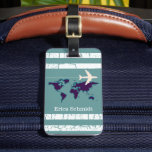 飛行機パーソナライズされた旅行 ラゲッジタグ<br><div class="desc">次のフライトの提案。飛行機とワールドマップを持つ青いパーソナル化可能なアイテム。名前の荷物タグは、いくつかの実用的な理由で重要な旅行。まず、空港やバスステーション、その他の交通ハブで類似のバッグの海の中であなたの荷物を識別するための迅速かつ簡単の方法として機能する。これ救は誰か他の人のバッグを誤って取るか、または他の誰かがあなたのを取るリスクを時間とリスクを持つことができる。第二に、あなたの名前を持つ荷物タグはあなたのバッグが取得した場合に連絡、重要な情報リンクを提供失ったする。残念なイベントでは、あなたの荷物が旅行中に置き忘れられている、あなたの名前とラベル上の詳細を持っ連絡て、航空会社や輸送担当者があなたの持ち物とあなたの再会することがはるかに容易になる。このシンプル測定は、迅速かつ正確な検索プロセスの可能性を高める。実用的な利点に加えて、名前タグ付きの荷物もセキュリティの層を追加する。あなたの名前を明確に表示することによって、潜在的な泥棒や類似した外観のバッグを持つ人々があなたの荷物を要求または開こうとしてから抑止する。</div>