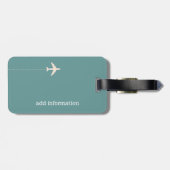 飛行機パーソナライズされた旅行 ラゲッジタグ (裏面横)