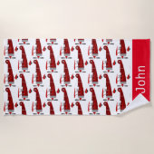 飛行機パーソナライズされた柄ビーチタオル ビーチタオル (正面)