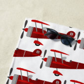 飛行機パーソナライズされた柄ビーチタオル ビーチタオル (インサイチュ)