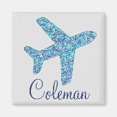 飛行機パーソナライズされた用磁石 マグネット (正面)