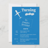 飛行機パーソナライズされた誕生日招待状カード 招待状 (正面)