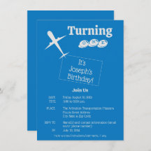 飛行機パーソナライズされた誕生日招待状カード