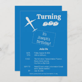 飛行機パーソナライズされた誕生日招待状カード 招待状