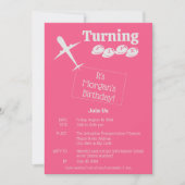 飛行機パーソナライズされた誕生日招待状カード 招待状 (正面)