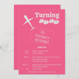 飛行機パーソナライズされた誕生日招待状カード 招待状