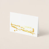 飛行機パーソナライズされた金箔文房具 箔カード (正面)