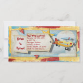 飛行機パーティの招待状 (正面)